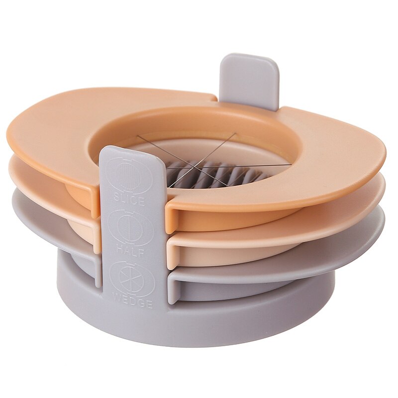 Egg Cutter All Two Household Preserved Egg Half Split Tool Fancy Dicing Sliced Eggs Slicer: Yellow