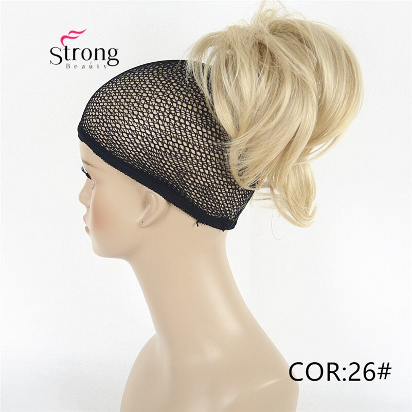 12 Inch Adjustable Messy Style Ponytail Hair Extension Synthetic Hair-Piece with Jaw Claw COLOUR CHOICES: 26 Golden Blonde