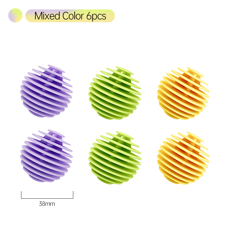 Bola de lavandería reutilizable, Bola de limpieza de pelo de ropa de silicona, bola de lavandería suave antienvoltura, bolas secadoras para lavadora doméstica: Castaño