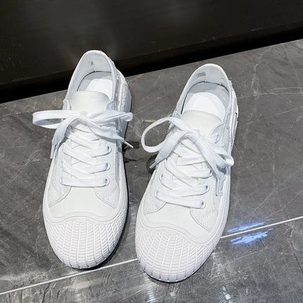 Lærredssko kvinders forår, sommer og efterår casual all-match åndbare flade sneakers i stor størrelse