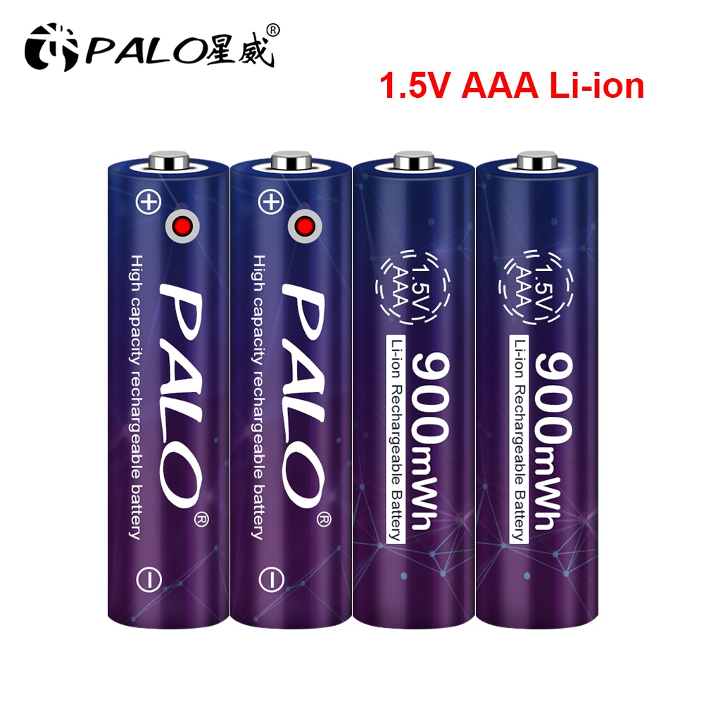 1.5V Li-Ion Aaa Oplaadbare Batterij 900mwh Aaa 3A Batterijen