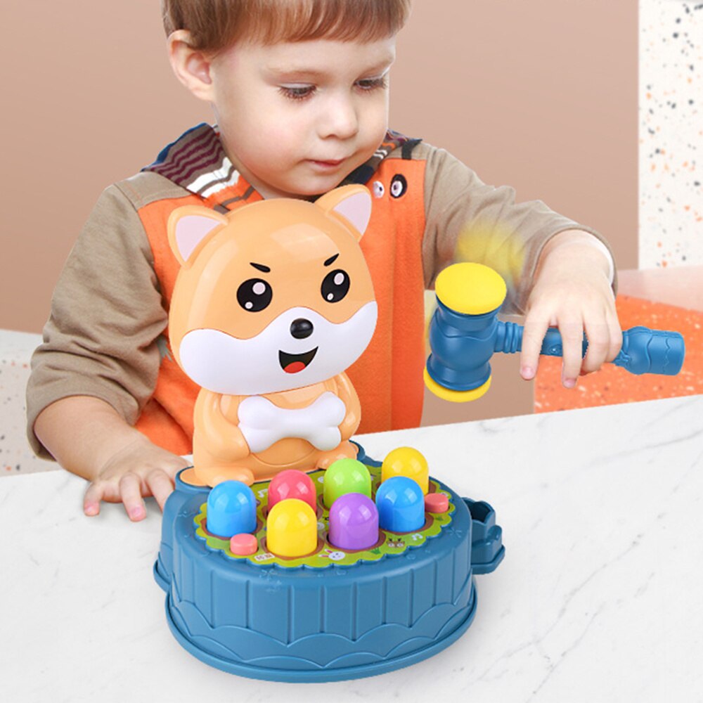 1 zestaw młotkowania i walenia musical bawidełko dziecko edukacyjny (niebieski)