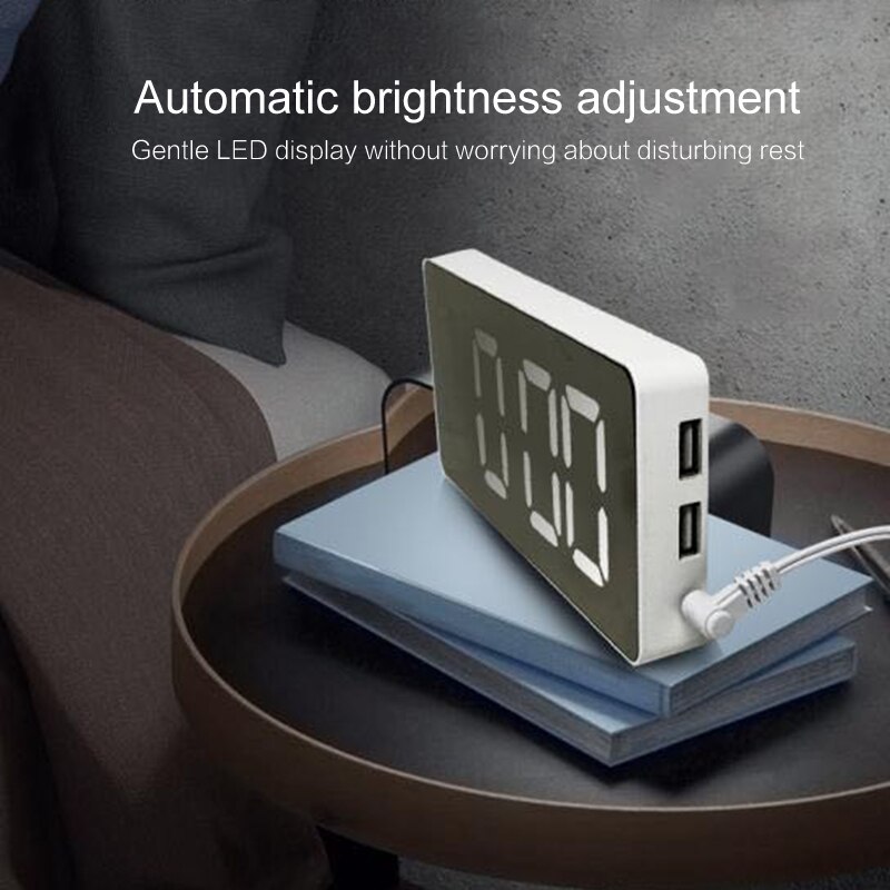 LED Digital Alarm Clock Electronic Smart Clocks Te... – Grandado