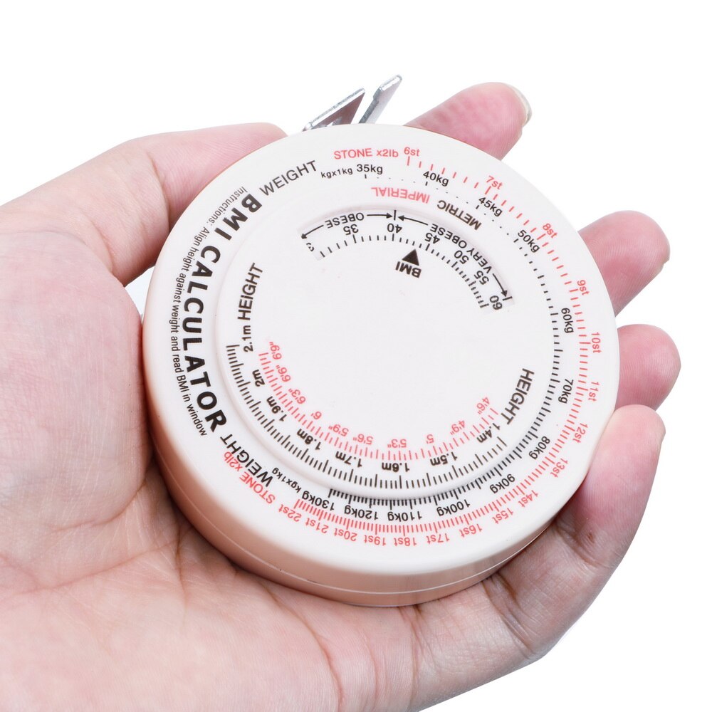 Niceyard 150cm bmi body mass index for diæt vægttab målebånd værktøj udtrækkeligt målebånd lommeregner måleværktøj