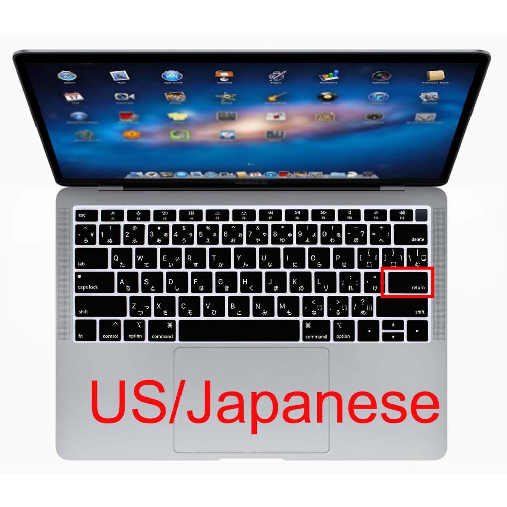 Redlai, funda de silicona para teclado resistente al agua para Macbook Air , 13, A1932, ID táctil, US, entrar en español, francés, tailandés, taiwanés: Japanese