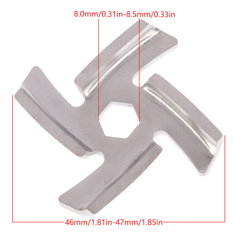 1PC Meat Grinder Parts Mincer Blade Food Grinding Blade Knife Cutter Replacement Fits: light yellow