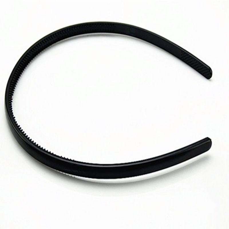 5 stk unisex enkelt svart metall plast hårbøyle fjær bølget vask ansikts hodebånd