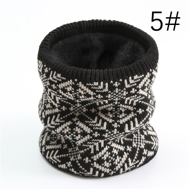 Women Cashmere Scarf Lady Neck Wraps Ring Unisex Winter Neck Snood Scarves Female Warm Fur Solid Bufanda: WB11-5