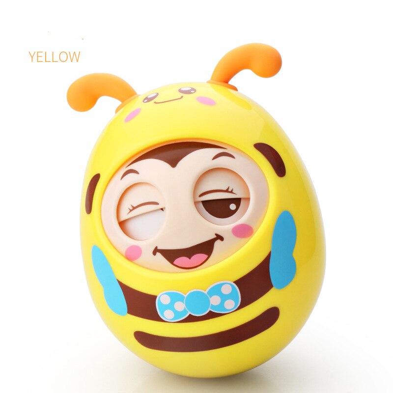 Baby Rasseln Handy, Mobiltelefon Puppe Glocke blinken Augen Becher Roly-Poly Spielzeug freundlicher Neugeborene Baby Beißringe Jungen Mädchen Gleichgewicht Ausbildung spielzeug: Gelb