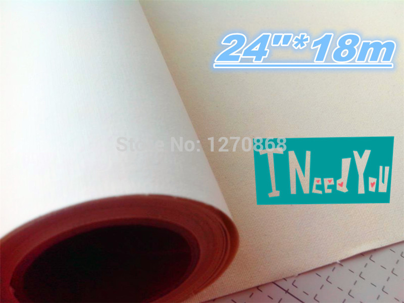 320gsm 24 "* 18 m waterdicht katoen en polyester blend matte inkjet canvas roll voor afdrukken