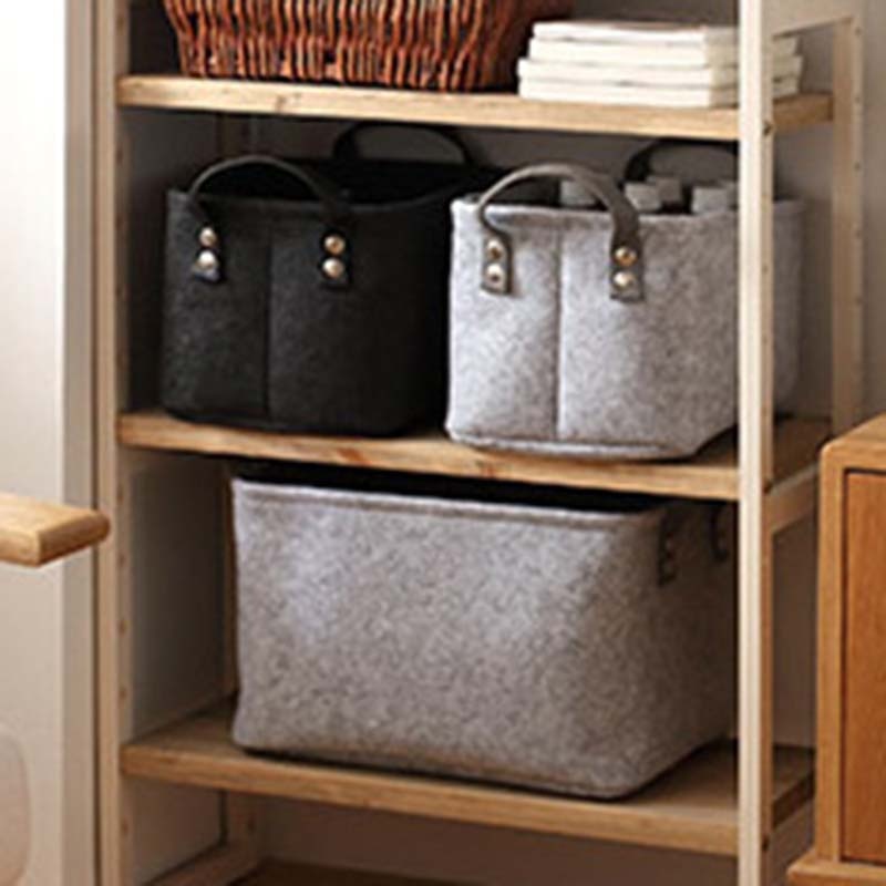 Urijk pliable jouet panier à linge laine feutre paniers de rangement vêtements sales panier support de jouet sac de rangement maison organisateur conteneur