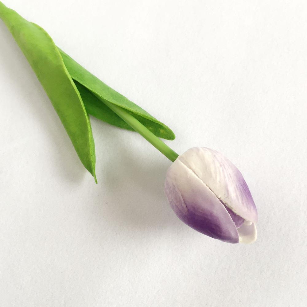 Uds. Flor Artificial de tulipán, flor falsa de tacto Real, ramo para la boda, decoración para el hogar y el jardín: 5pcs purple