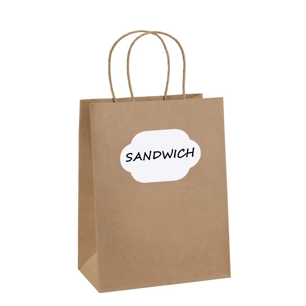 300pcs White Stickers to write with a pen Waterproof Reusable Blank Sticker DIY hand made Jars kitchen Sticker