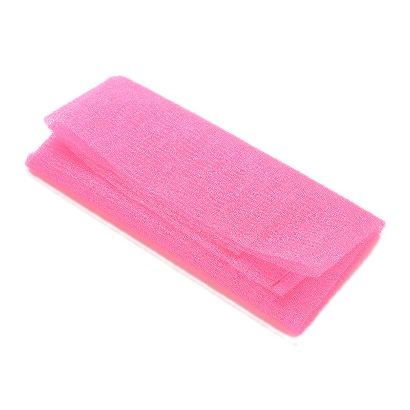 Zlinkj krop nylon eksfolierende badekar bruser rengøring vask skrubbe klud håndklæde svampe scrubbere sanitetsudstyr suite: Lyserød