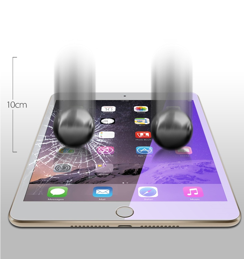 Anti-Luz Azul de cristal templado para iPad 10,2 pulgadas Mini 5 4 Protector de pantalla de tableta de cine para el iPad Pro 10,5 Air2 borde curvo de vidrio
