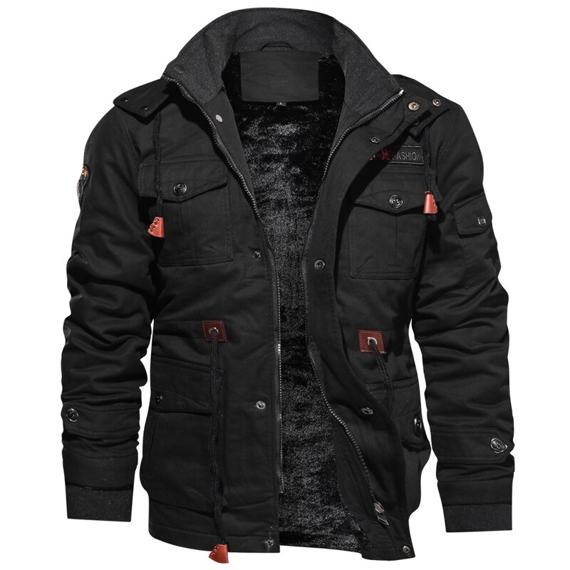 Vinteruniform jacka herr #39 ;s plus ull tjock varm jacka army pilot casual jacka air cargo jacka stor storlek 4xl jacka