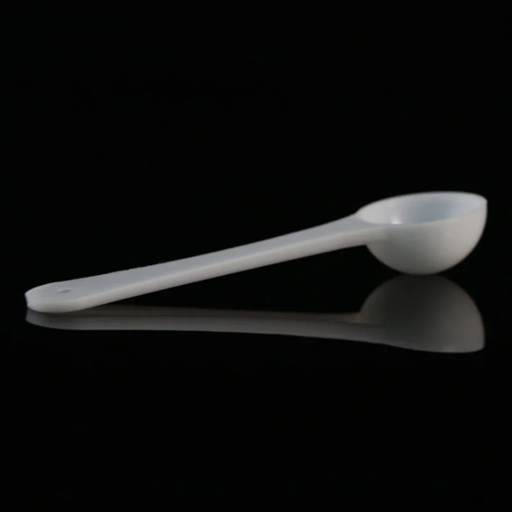 50pcs 1g spoon White Plastic Measuring Spoon reagent spoon Gram Scoop Food Baking Medicine Powder Tea Spoon Tableware