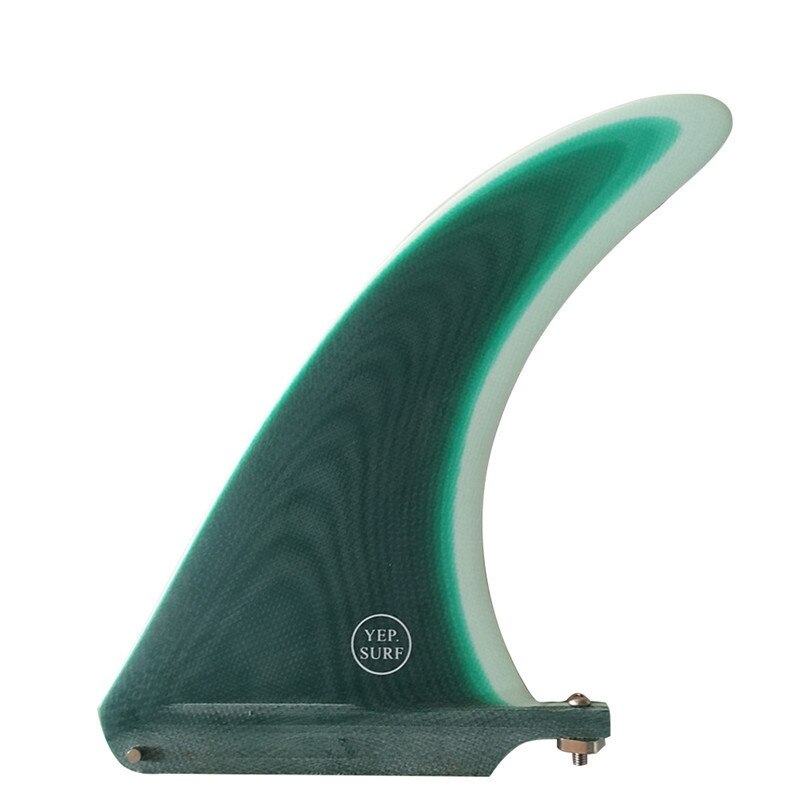 -Yep.Surf Surf Longboard Fins Fiberglass 8 Inch Fin Surfboard Fin Single Fins: green