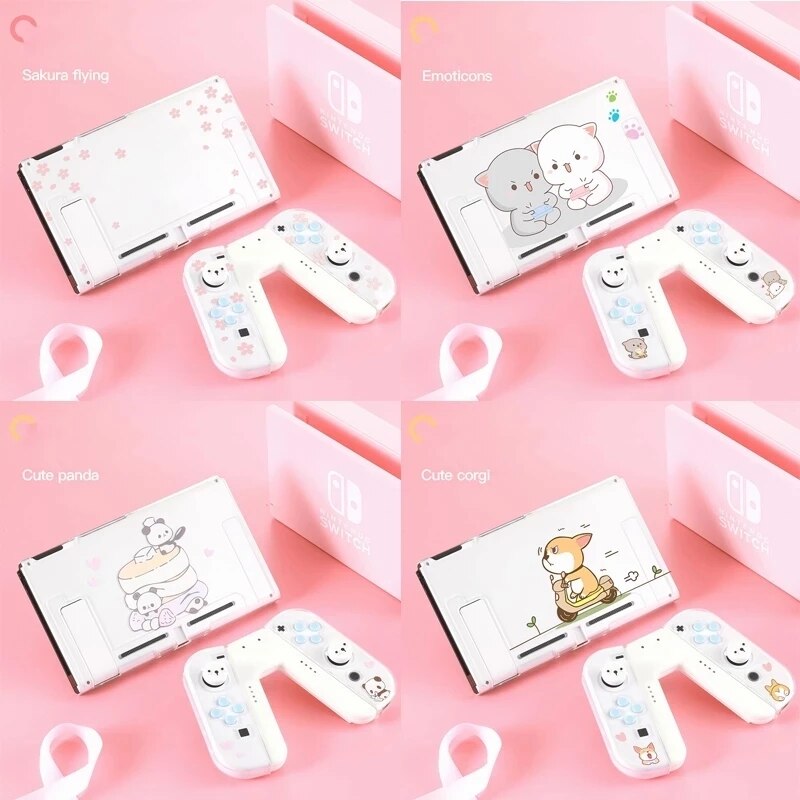 Coque de Protection colorée en TPU pour Nintendo Switch, motif de dessin animé, Joycon, pour contrôleur