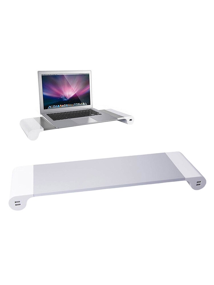 USB Monitor Stand Riser Aluminum Alloy Computer Monitor Dock Base Charging Bracket With 4 USB Ports For IMac MacBook US EU Plug