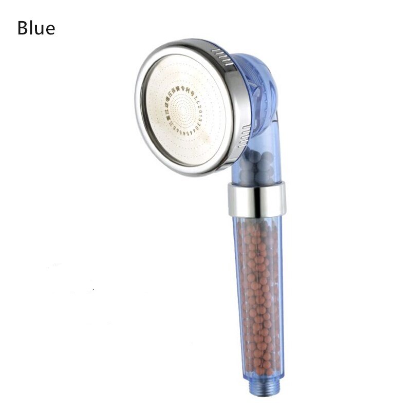 3 Modes Badkamer Jetting Filter Douche Verstelbare Jetting Douchekop Waterbesparing Hoge Druk Anion Filter Douche Spa Nozzle: Blue