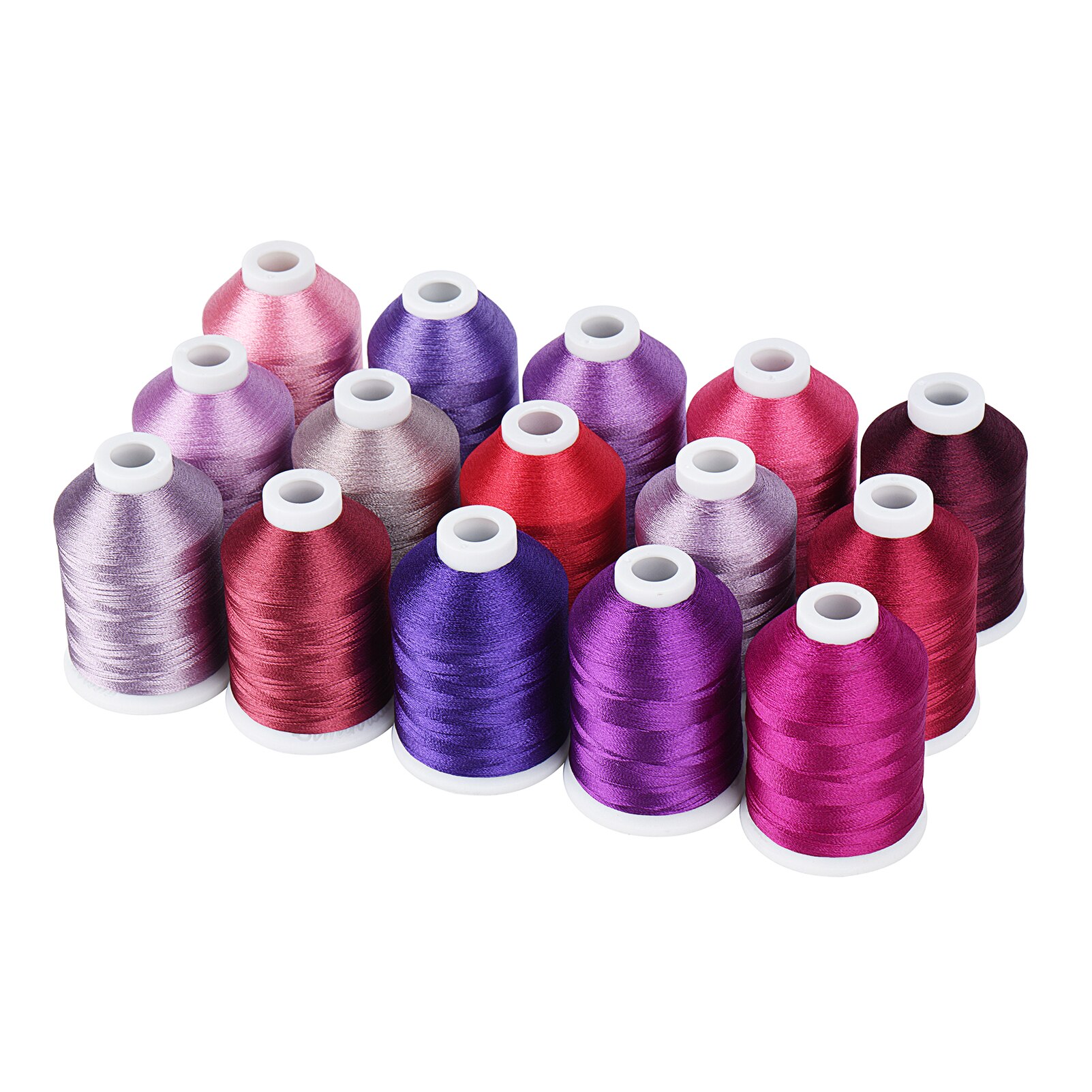 Simthread Embroidery Machine Threads 15 Options 15 Colors Set Polyester 40WT 120D Thread For Embroidery Machine Sewing Machine: purple