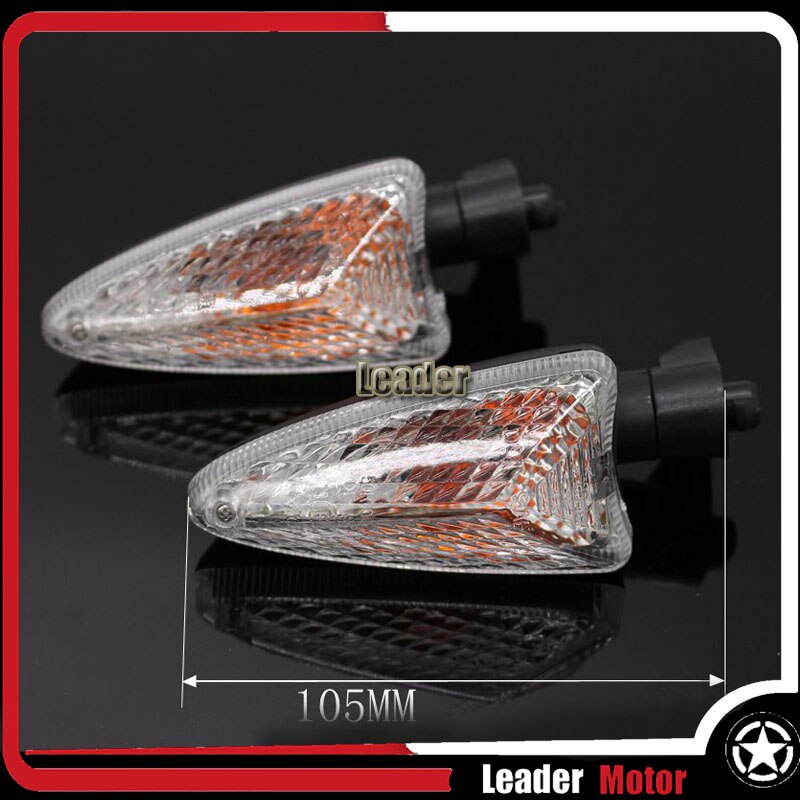 For Aprilia Tuono V4R Factory Tuono V4 1100RR Motorcycle Accessories Turn Signal Indicator Light Blinker: 105MM Clear