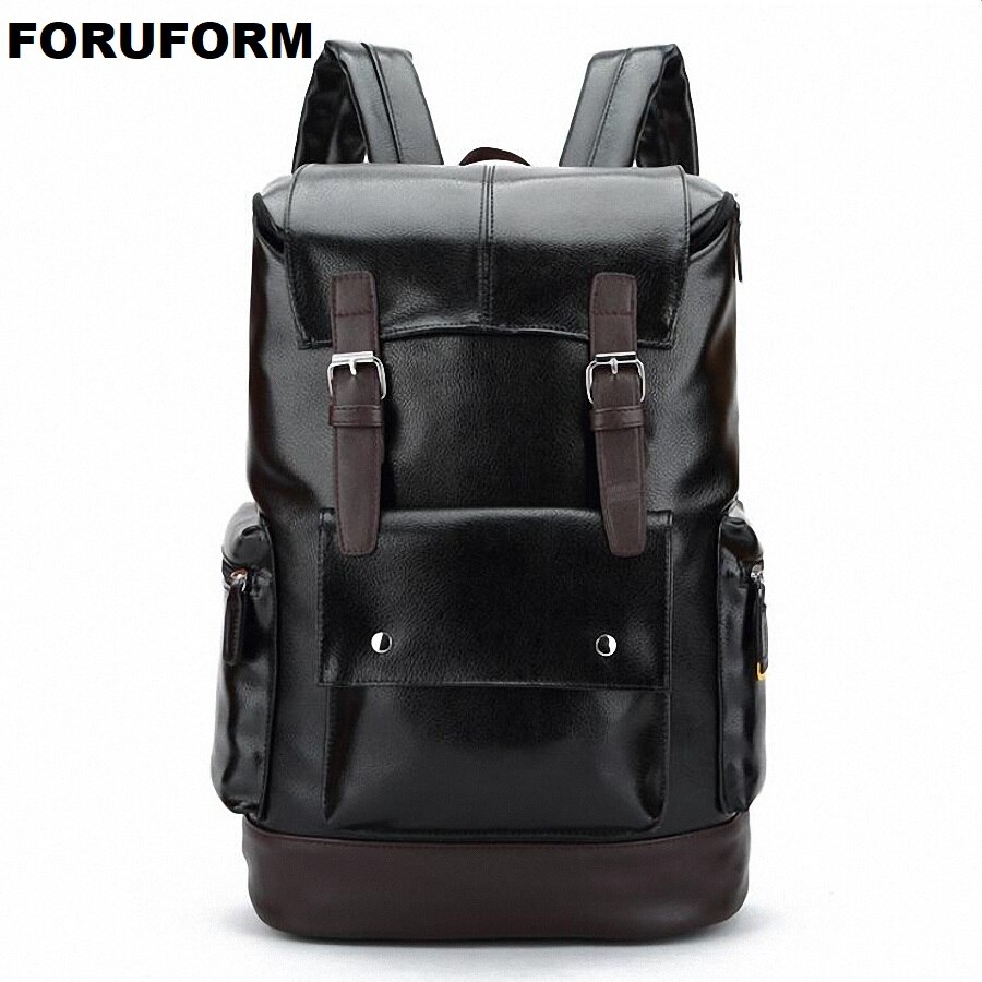 À prova d15 água 15.6 Polegada portátil mochila do plutônio mochilas de couro dos homens para o adolescente
