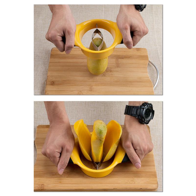 Stainless Steel Mango Slicer Mango Corer Cutting Fruit Knife Mango Apple Potato Divider Suitable For Kitchen Cutting Gadgets