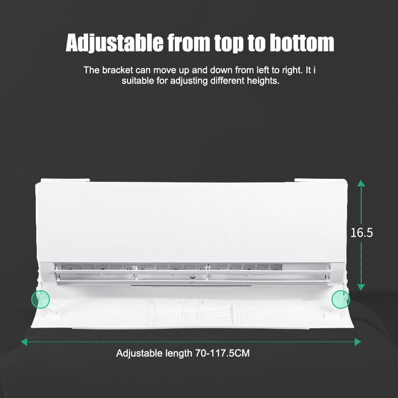 Air Conditioner Wind Deflector Telescopic Adjustable Angle Easy Installation Hogard