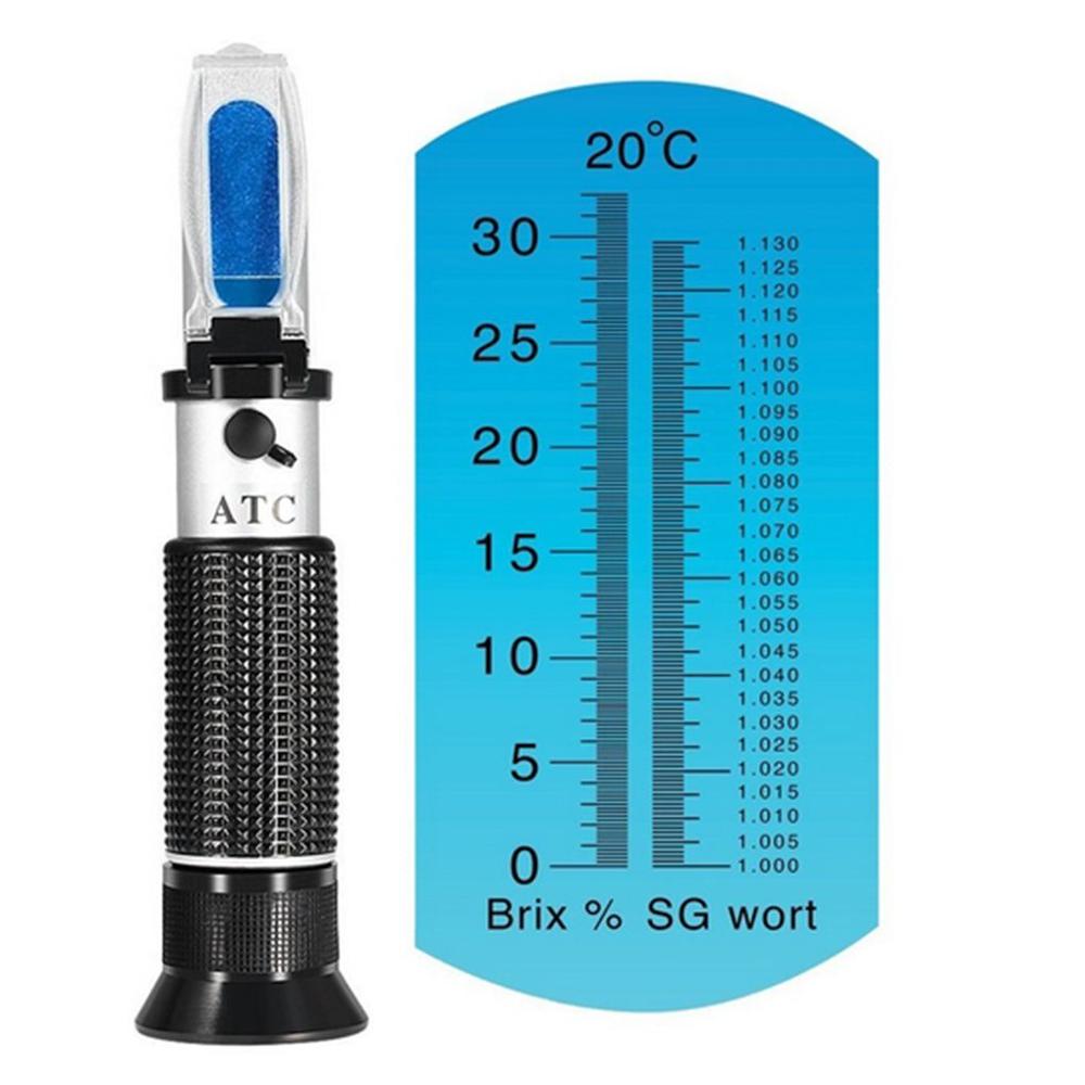 Beer Refractometer Brewing Handheld Dual Scale Sugar Refractometer Double Scale 1.000-1.130 Wine Wort Homebrew Refractometer