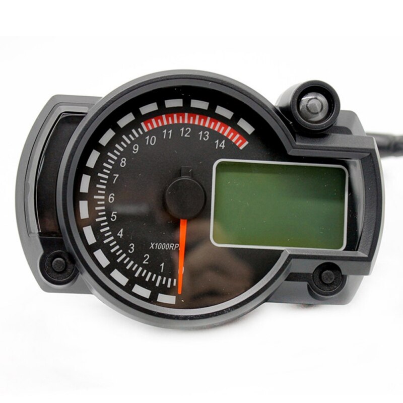Motorfiets Digitale Display Licht Lcd Snelheidsmeter Kilometerteller Toerenteller Met Speed Sensor Modificatie Universele Snelheidsmeter