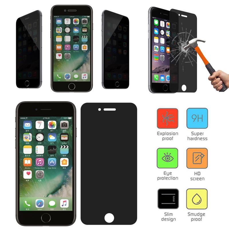 Anti- Privacy Screen Protector for iPhone 8 Plus Tempered Glass Film Screen Protectors Accessories Parts