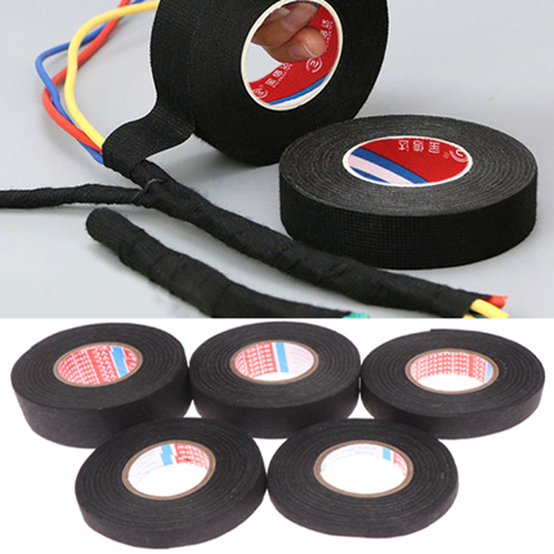 1Pcs 15mm Heat-resistant Flame Retardant Tape Coroplast Adhesive Cloth Tape For Car