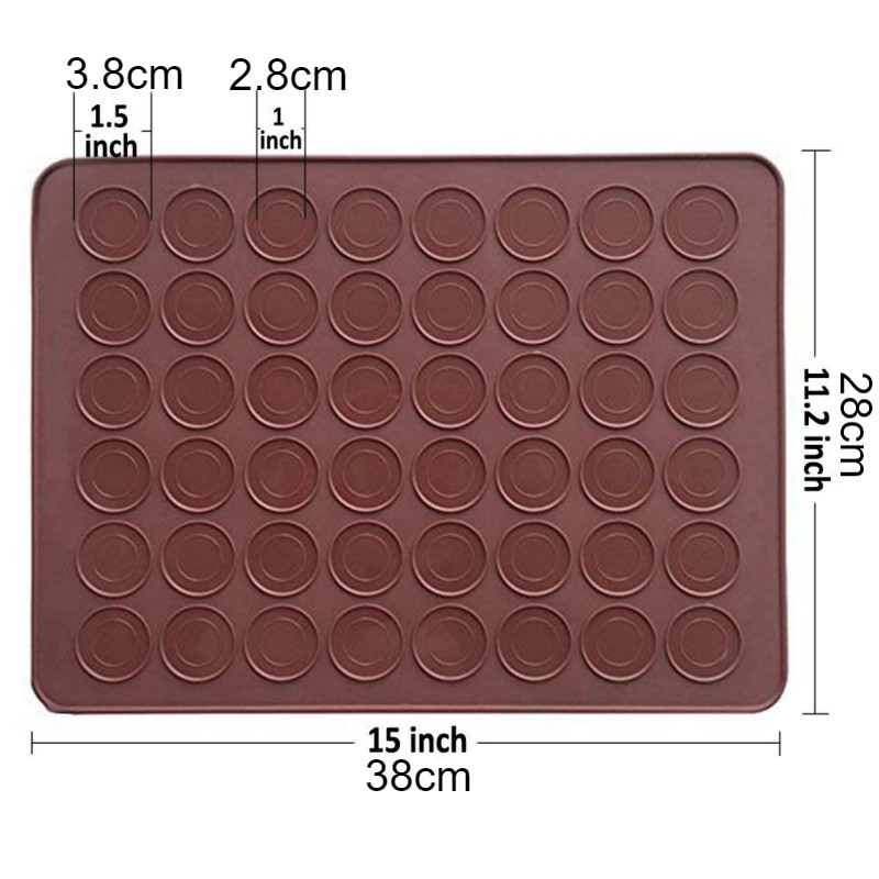 2 Stk/set Grote Bitterkoekje Kit Macaron Siliconen Mat Non-stick Bakvorm Set 48 Capaciteit Macaron Pot Cake Decorating levert: Macaron Mat