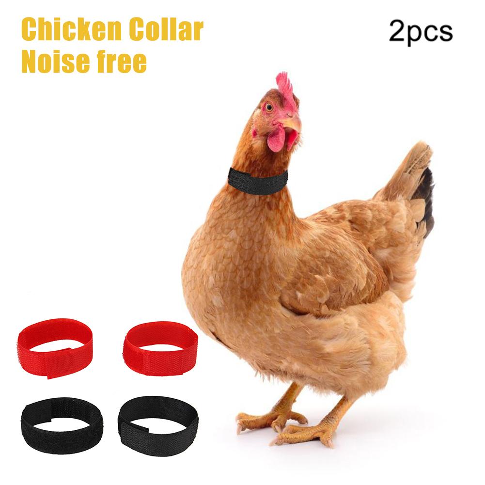 2PCS Chicken Collar Anti-Hook Noise Free Neckband Collars 18*2cm My Pet Chicken No-Crow Rooster Collar Supplies