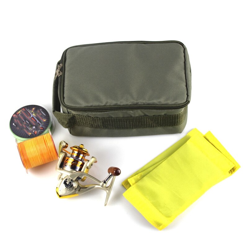 Udendørs fiskerulle taske line lokkeudstyr bære opbevaring pakke tackle værktøj håndtaske 3- lag fiskelinje pakke