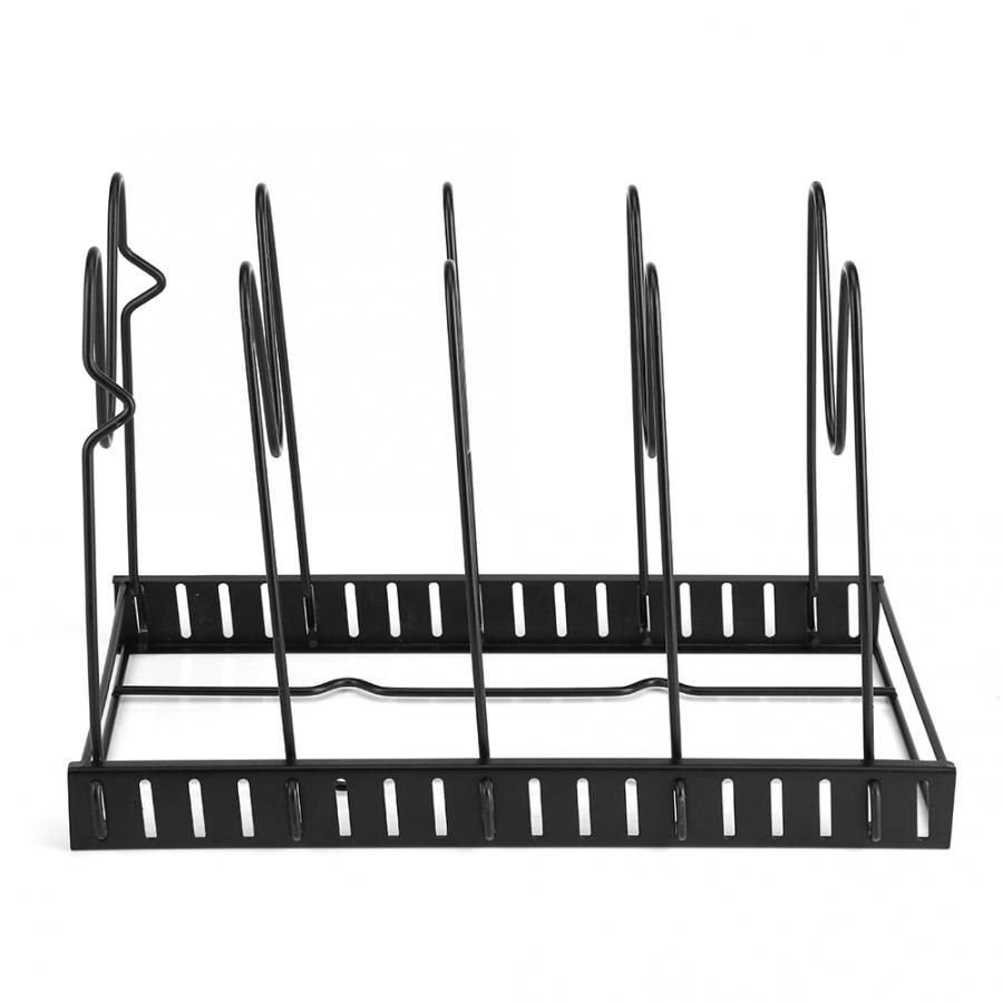 Multi-funtion Pot Pan Storage Rack 5 Tiers Pot Frying Pan Lid Storage Rack Organizer Kitchen Cookware Stand Holder