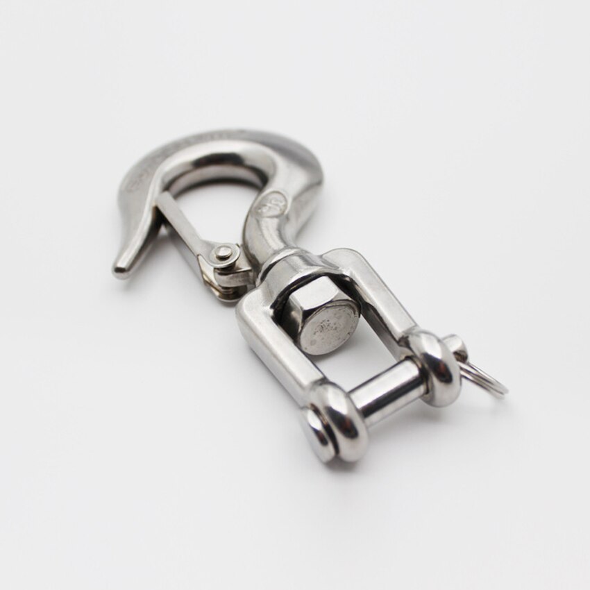 304 Stainless Steel Self Locking Swivel Hook Heavy Duty Swivel Eye Lifting Hook Rigging, Working Load 150/350/ 650/1000/1500KG