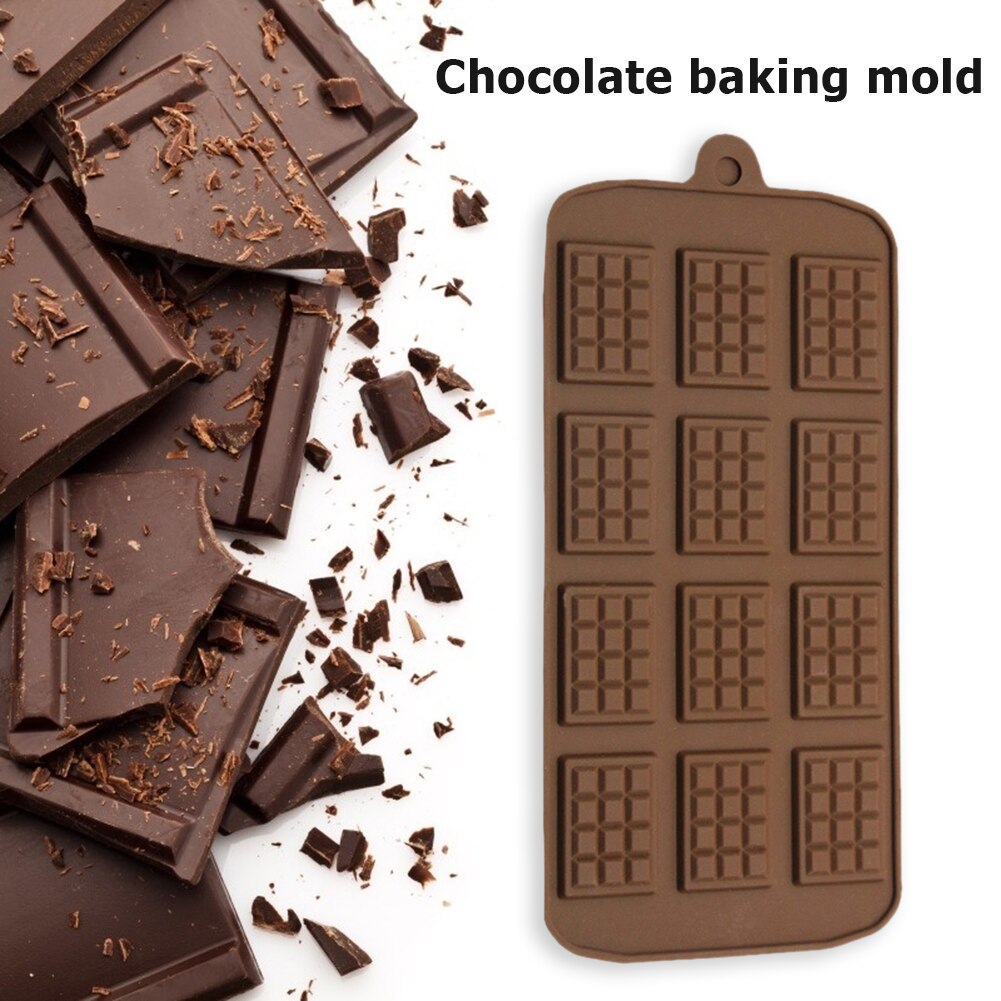 1Pc Diy Siliconen Wafel Chocolade Mould Pudding Cake Fondant Mallen Ijsblokjesbakje Keuken Bakken Gereedschappen Taart Decoreren Gereedschappen
