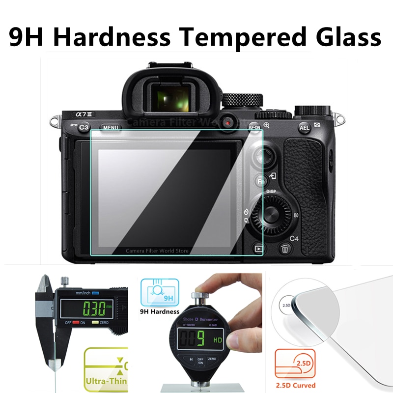 2Pcs A7II A7III Camera Glas 9H Hardheid Gehard Glas Ultra Dunne Screen Protector Voor Sony A7SII A7R2 A7R3 a7R4 A7 A7S A7R