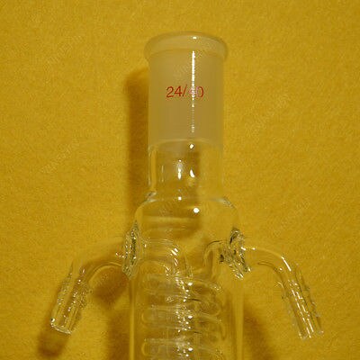 200mm,24/40,Coiled Reflux Condenser,Made By Borosilicate Glass 3.3,Lab Glassware