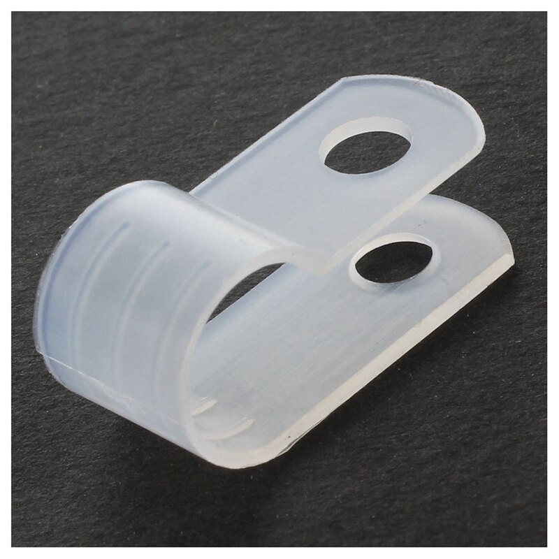 100 Pcs White Nylon Cable Clamp Organizer