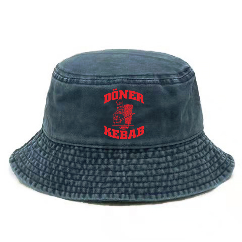 Doner Kebab Bucket Hat Distressed Hats Cap Washed Men Retro Outdoor Summer Doner Kebab Cap Bob Panama Caps: Violet