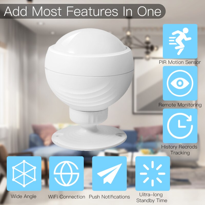 Wifi Smart Motion Sensor Pir Motion Sensor Tuya/Smart Leven App Werken Met Alexa Google Thuis Voor Smart Home automatisering Ondersteuning
