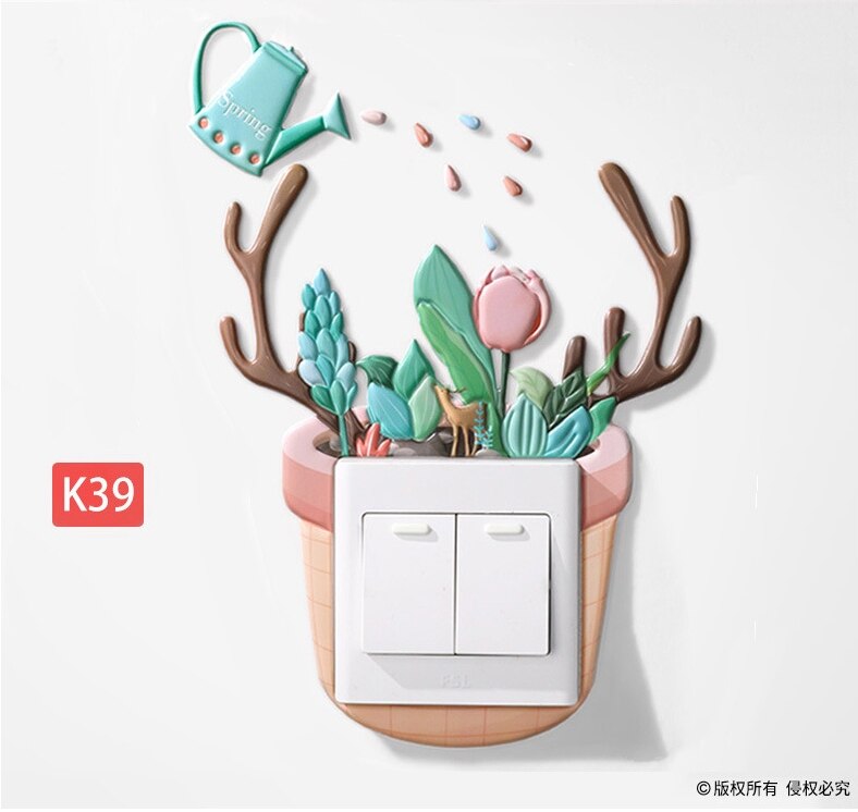 Pegatinas 3d Adesivos De Parede Switch Stickers Naklejki Children&#39;s Room Autocollant Mural Glow In The Dark Adesivi Home Decor: K39