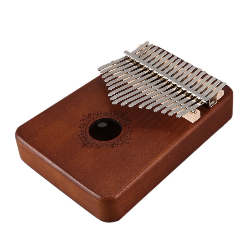 -17 Keys Kalimba African Thumb Finger Piano Mahogany Musical Instrument For Kids Adult Beginners,Dark Wood Color