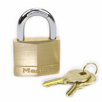 Master Lock Massief Messing Hangslot Outdoor Indoor Waterdichte Keyed Lock voor Rugzakken, Aktetassen, Tackle dozen, kluisjes sloten: 140