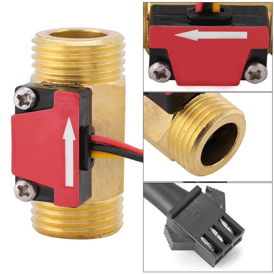 1pc Level Sensor Magnetic Durable 1 TO 25L/min Water Flow Sensor Switch G1/2 Thread Flow Sensor Flow Switch Magnetic