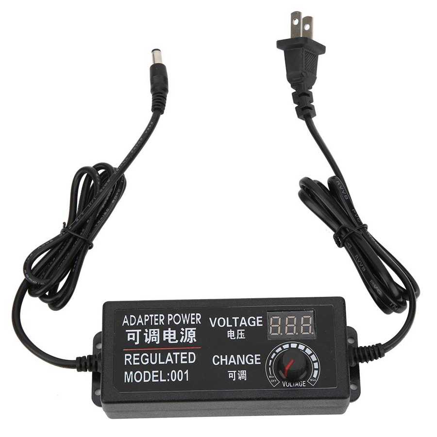 Adjustable Power Adapter Variable Voltage Charger Supply DC3V-12V AC100-240V US Plug Tool